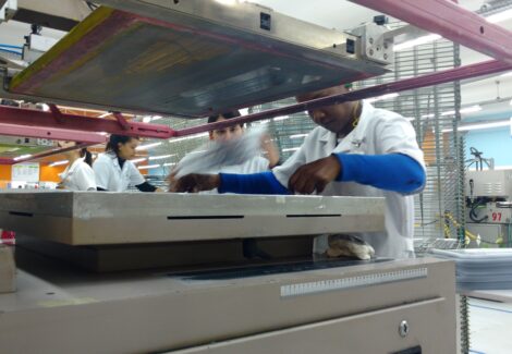 Área de impressão na Vexilom