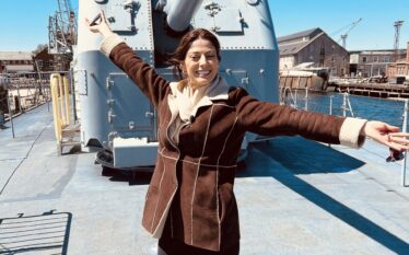 Gislene Bastos visita navio da marinha americana nos Estados Unidos